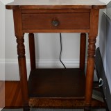 F26. Antique nightstand with drawer. 28”h x 20”w x 19”d 